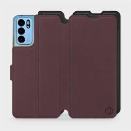 Hülle für OPPO Reno 6 5G - Farbe Burgund mit Schwarz