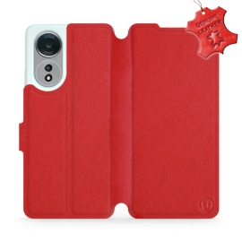 Hülle für OPPO A58 - Farbe Red Leather