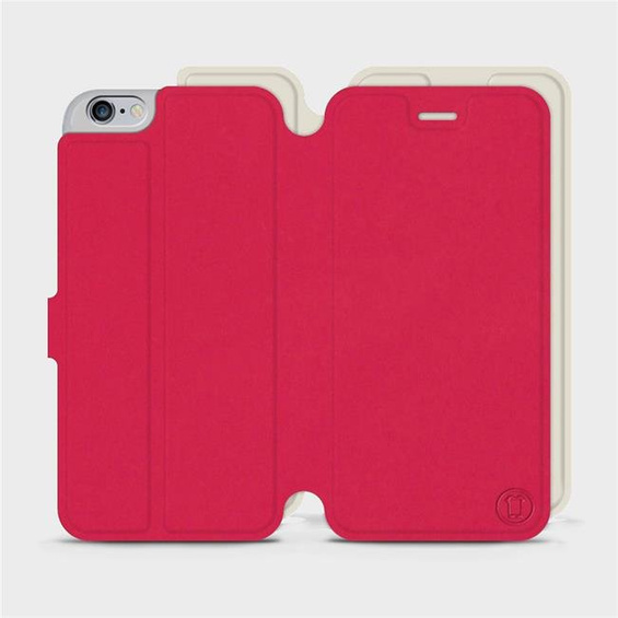 Hülle für Apple iPhone 6s Plus - Farbe Rot mit Platin