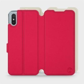 Hülle für Xiaomi Redmi 9A - Farbe Rot mit Platin