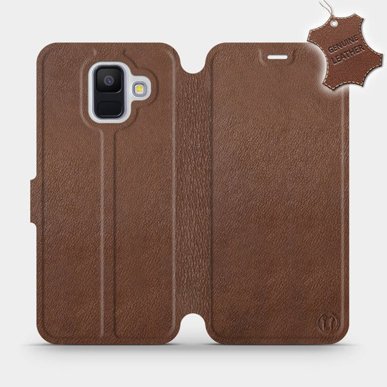 Hülle für Samsung Galaxy A6 2018 - Farbe Brown Leather