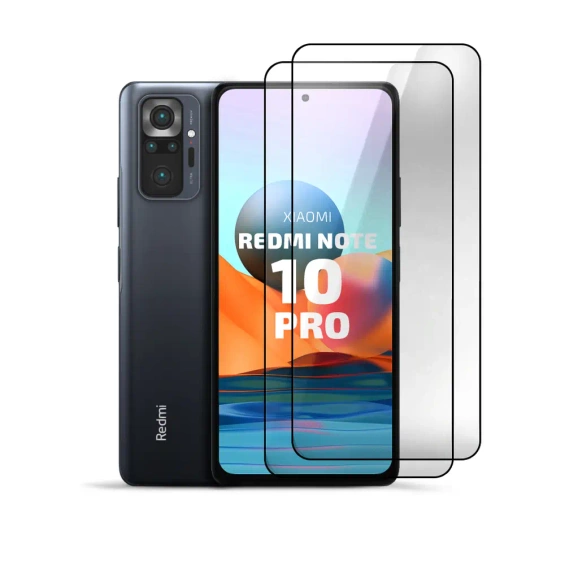 2er Set Panzerglas Clear für Xiaomi Redmi Note 10 pro