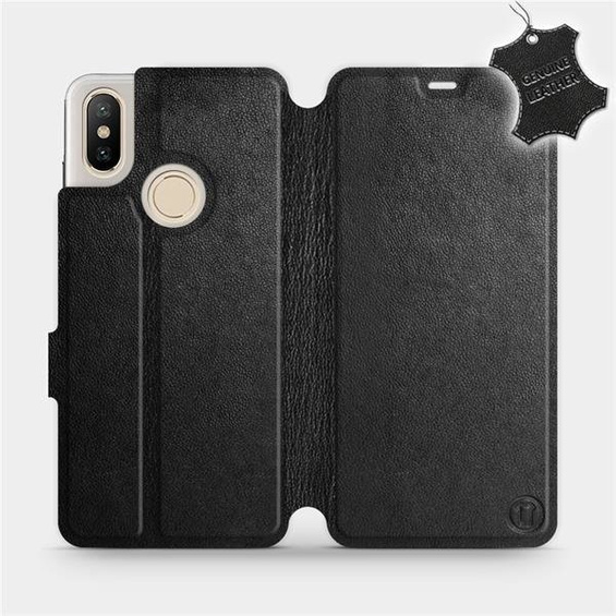 Hülle für Xiaomi Mi A2 - Farbe Black Leather