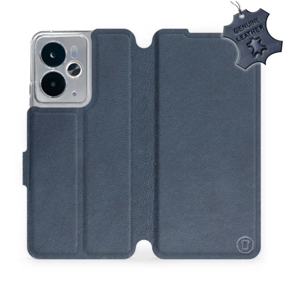 Hülle für Realme 14T 5G - Farbe Blue Leather