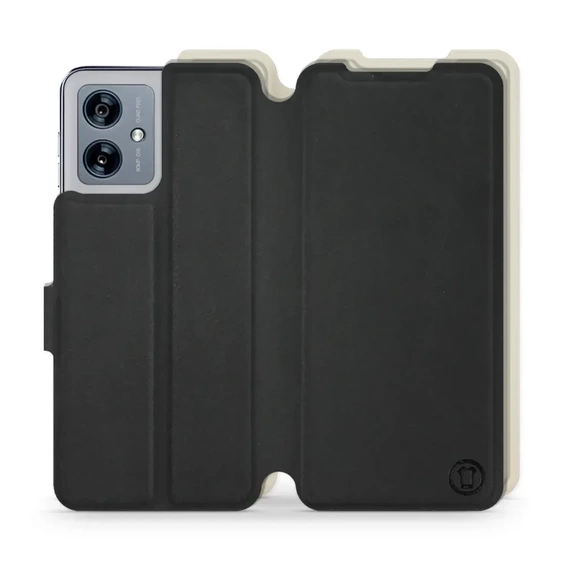Hülle für Motorola Moto G54 5G - Farbe Schwarz mit Platin