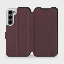 Hülle für Samsung Galaxy S23 Plus - Farbe Burgund mit Schwarz