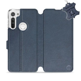 Hülle für Motorola Moto G8 - Farbe Blue Leather