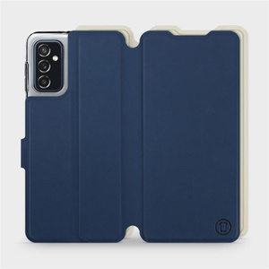 Hülle für Samsung Galaxy M52 5G - Farbe Marineblau mit Platin