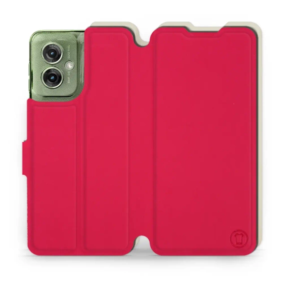 Hülle für Motorola Moto G55 5G - Farbe Rot mit Platin