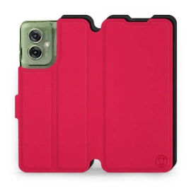 Hülle für Motorola Moto G55 5G - Farbe Rot mit Schwarz