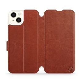 Hülle für Apple iPhone 15 Plus - Farbe Brown&Orange
