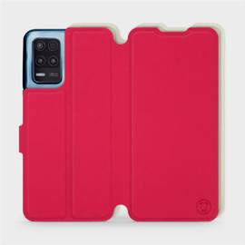 Hülle für Realme 8 5G - Farbe Rot mit Platin