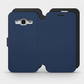 Hülle für Samsung Galaxy J3 2016 - Farbe Marine mit Schwarz