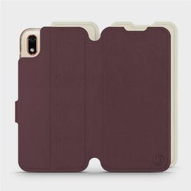 Hülle für Huawei Y5 2019 - Farbe Burgund mit Platin