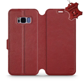 Hülle für Samsung Galaxy S8 - Farbe Dark Red Leather