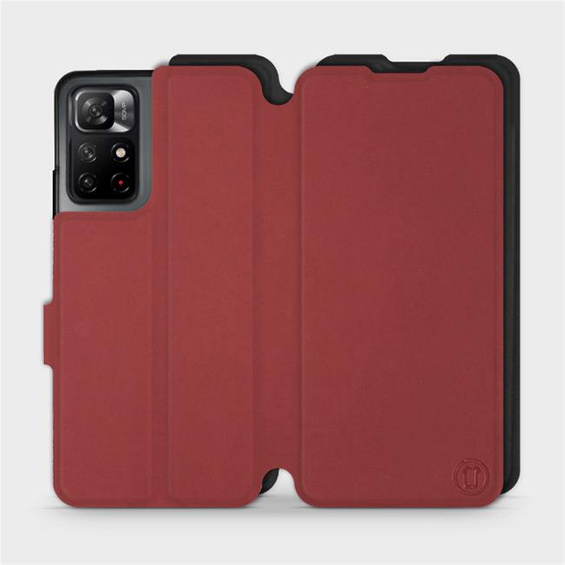 Hülle für Xiaomi Redmi Note 11S 5G - Farbe Dunkelrot mit Schwarz