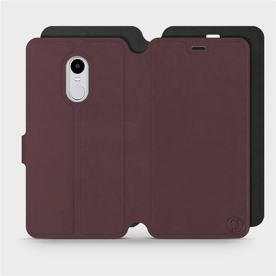 Hülle für Xiaomi Redmi Note 4 - Farbe Burgund mit Schwarz