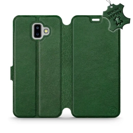 Hülle für Samsung Galaxy J6 Plus 2018 - Farbe Green Leather
