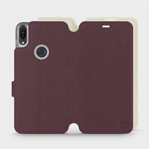 Hülle für Asus Zenfone Max Pro M1 ZB602KL - Farbe Burgund mit Platin