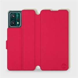 Hülle für Realme 9 Pro - Farbe Rot mit Platin