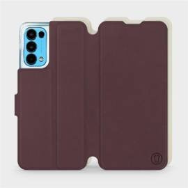 Hülle für OPPO RENO 5 5G - Farbe Burgund mit Platin