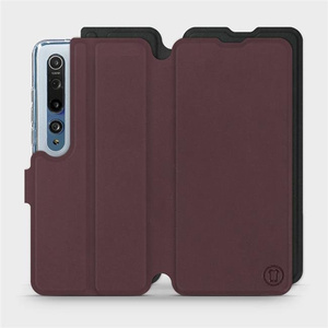 Hülle für Xiaomi Mi 10 - Farbe Burgund mit Schwarz