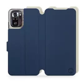 Hülle für Xiaomi POCO M5s - Farbe Marineblau mit Platin