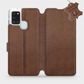 Hülle für Samsung Galaxy A21S - Farbe Brown Leather