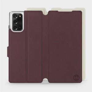Hülle für Samsung Galaxy Note 20 - Farbe Burgund mit Platin