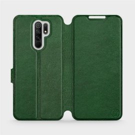 Hülle für Xiaomi Redmi 9 - Farbe Green Leather