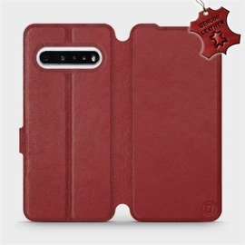 Hülle für LG V60 ThinQ 5G - Farbe Dark Red Leather