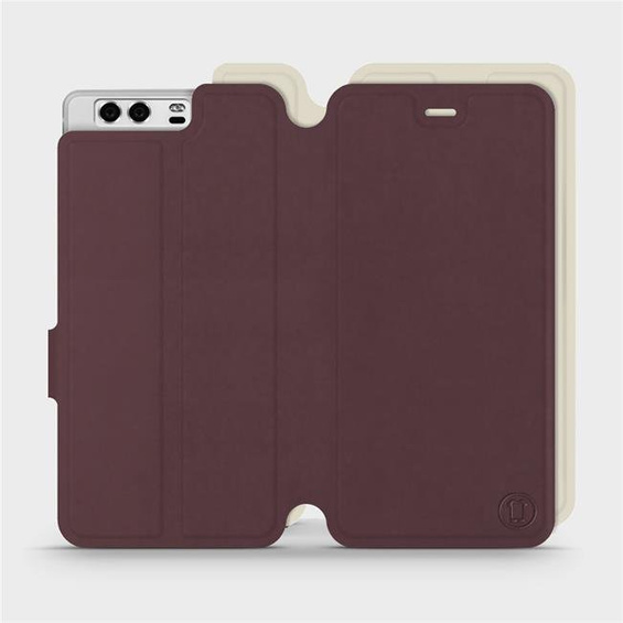 Hülle für Huawei P10 - Farbe Burgund mit Platin