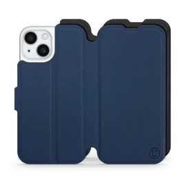 Hülle für Apple iPhone 15 - Farbe Marine mit Schwarz