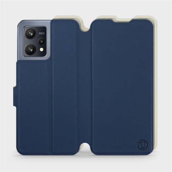 Hülle für Realme 9 - Farbe Marineblau mit Platin