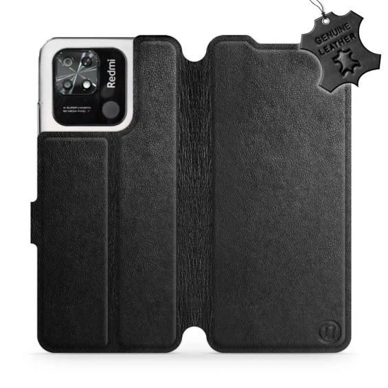 Hülle für Xiaomi Redmi 10C - Farbe Black Leather