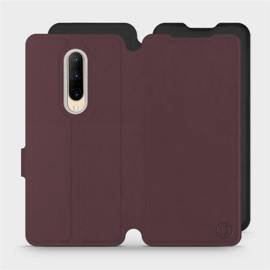 Hülle für OnePlus 7 Pro - Farbe Burgund mit Schwarz