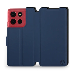 Hülle für Motorola Moto G86 Power 5G - Farbe Marine mit Schwarz