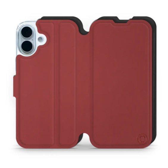 Hülle für Apple iPhone 17 - Farbe Dunkelrot mit Schwarz