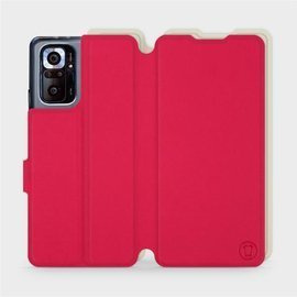 Hülle für Xiaomi Redmi Note 10 pro - Farbe Rot mit Platin