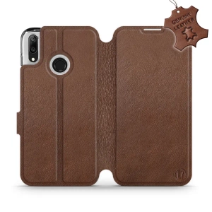 Hülle für Huawei Y7 2019 - Farbe Brown Leather
