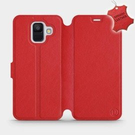 Hülle für Samsung Galaxy A6 2018 - Farbe Red Leather