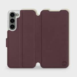 Hülle für Samsung Galaxy S23 Plus - Farbe Burgund mit Platin