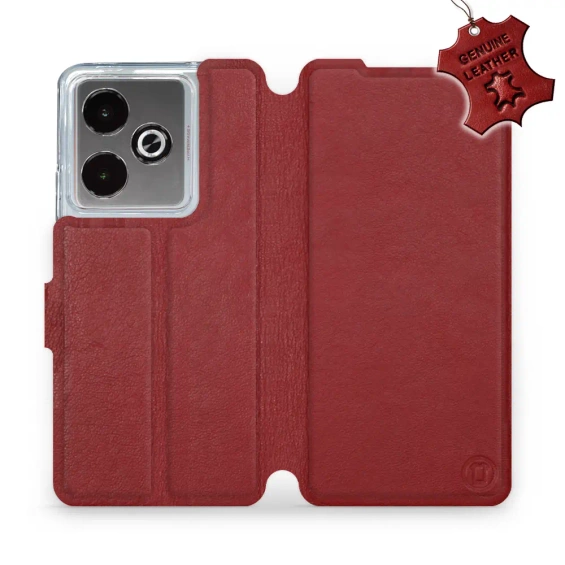 Hülle für Realme GT 7 - Farbe Dark Red Leather