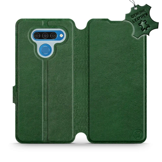 Hülle für LG Q60 - Farbe Green Leather