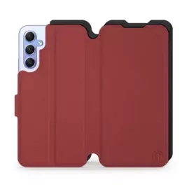 Hülle für Samsung Galaxy A34 5G - Farbe Dunkelrot mit Schwarz