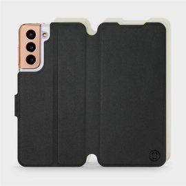 Hülle für Samsung Galaxy S21 - Farbe Schwarz mit Platin