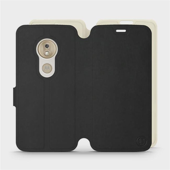 Hülle für Motorola Moto G7 Play - Farbe Schwarz mit Platin