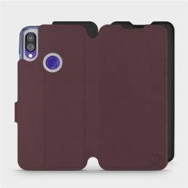 Hülle für Xiaomi Redmi Note 7 - Farbe Burgund mit Schwarz