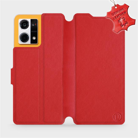 Hülle für Oppo Reno 7 4G - Farbe Red Leather