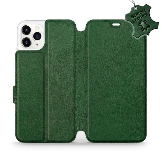 Hülle für Apple iPhone 11 Pro Max - Farbe Green Leather